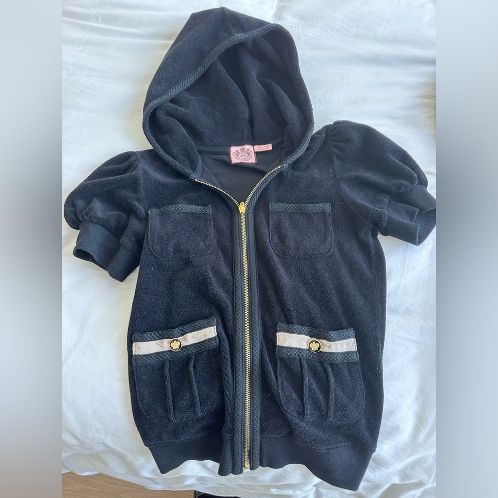 Juicy couture short sleeve zip up